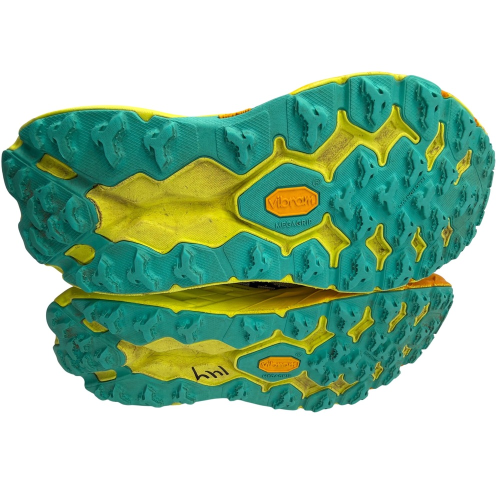 Hoka Speedgoat 5 Trail Shoes Womens 7.5 Black Yellow Excellent Vibram Megagrip - Picture 7 of 7